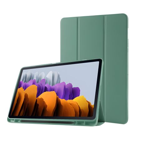 Чохол SlimTPU S-Pen holder Samsung Galaxy Tab S10 FE 10.9/S9/S9 FE 11" Темно-зелений