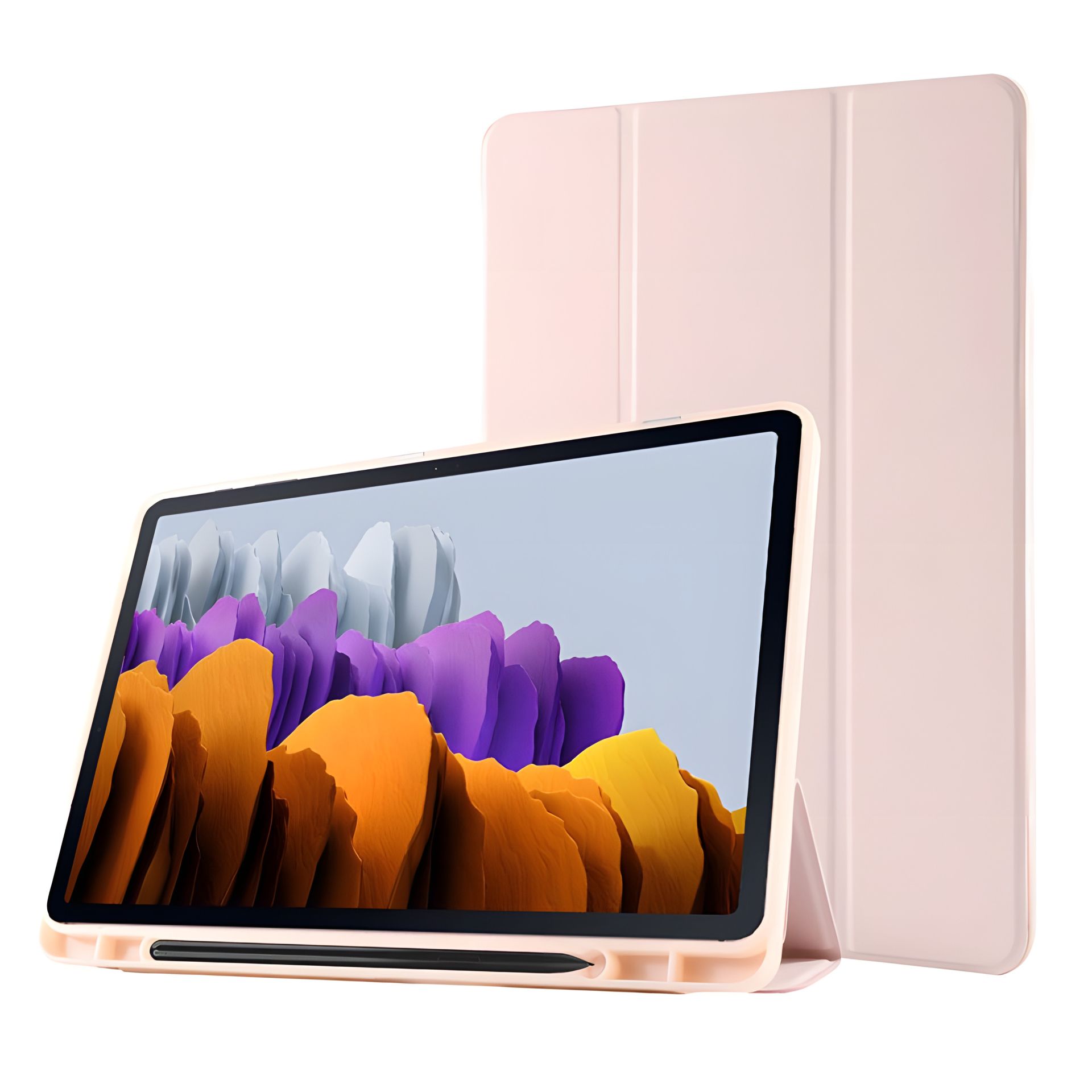 Чохол SlimTPU з тримачем для S-Pen Samsung Galaxy Tab S10 FE 10.9/S9/S9 FE 11" Світло-рожевий Чохол SlimTPU з тримачем для S-Pen Samsung Galaxy Tab S10 FE 10.9/S9/S9 FE 11" Світло-рожевий