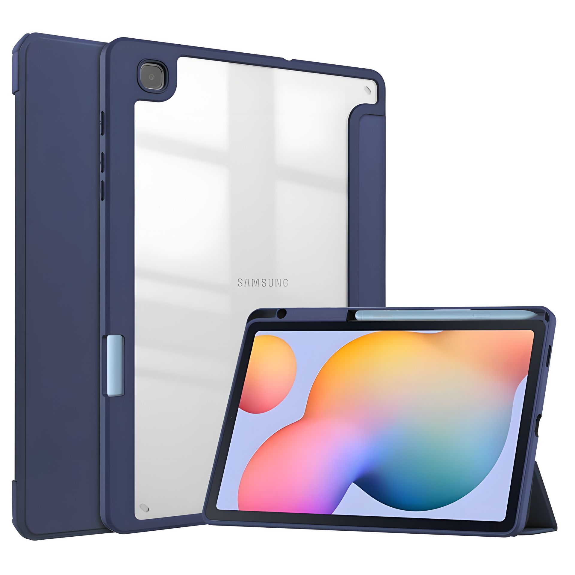 Чохол TPUCristal SlimTPU Spen holder Samsung Tab S6 lite P610 P615 P613 P619 Синій Чохол TPUCristal SlimTPU Spen holder Samsung Tab S6 lite P610 P615 P613 P619 Синій