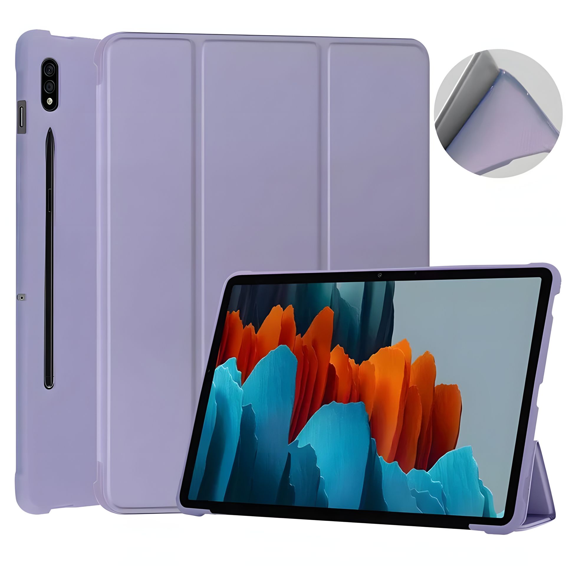Чохол SlimTPU Lenovo Tab P12 12.7 2023 TB370FU Фіолетовий Чохол SlimTPU Lenovo Tab P12 12.7 2023 TB370FU Фіолетовий