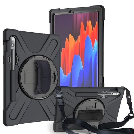 Чохол Rugged 3 Layers броньований протиударний з захистом Samsung Galaxy Tab S10 FE+ Plus 13.1 Чорний