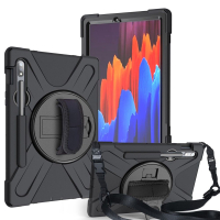 Чохол Rugged 3 Layers броньований протиударний з захистом для Samsung Galaxy Tab S10 FE+ Plus 13.1 Чорний