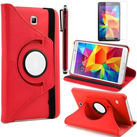 Чехол для Samsung Galaxy Tab 3 7.0 T210 с поворотом на 360 Красный
