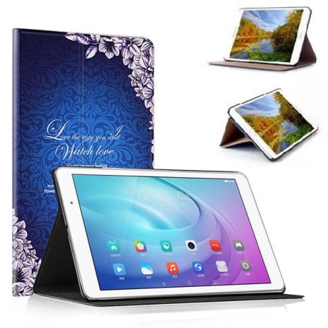 Чехол Galaxy Tab E 9.6 T560 Fashion-Print Flowers