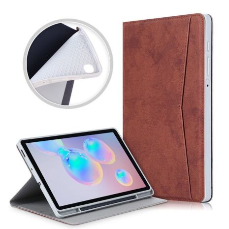 Чехол Fashion Skin s-pen holder Samsung Tab S6 lite 10.4 P610 P615 Brown