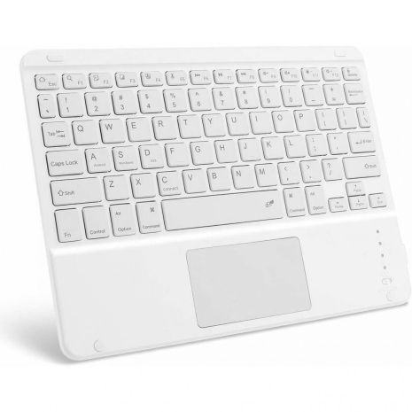 Bluetooth клавиатура с TouchPad для планшета 10 дюймов White