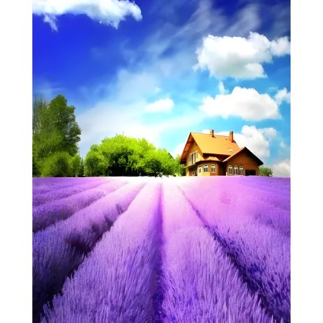 Алмазная мозаика Лавандовое поле 40х50 см, ColorArt SP097