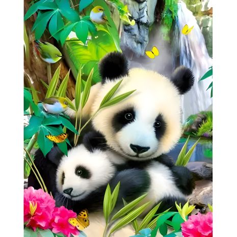 Алмазна мозаїка "Панди" ColorArt SP093, 40х50 см