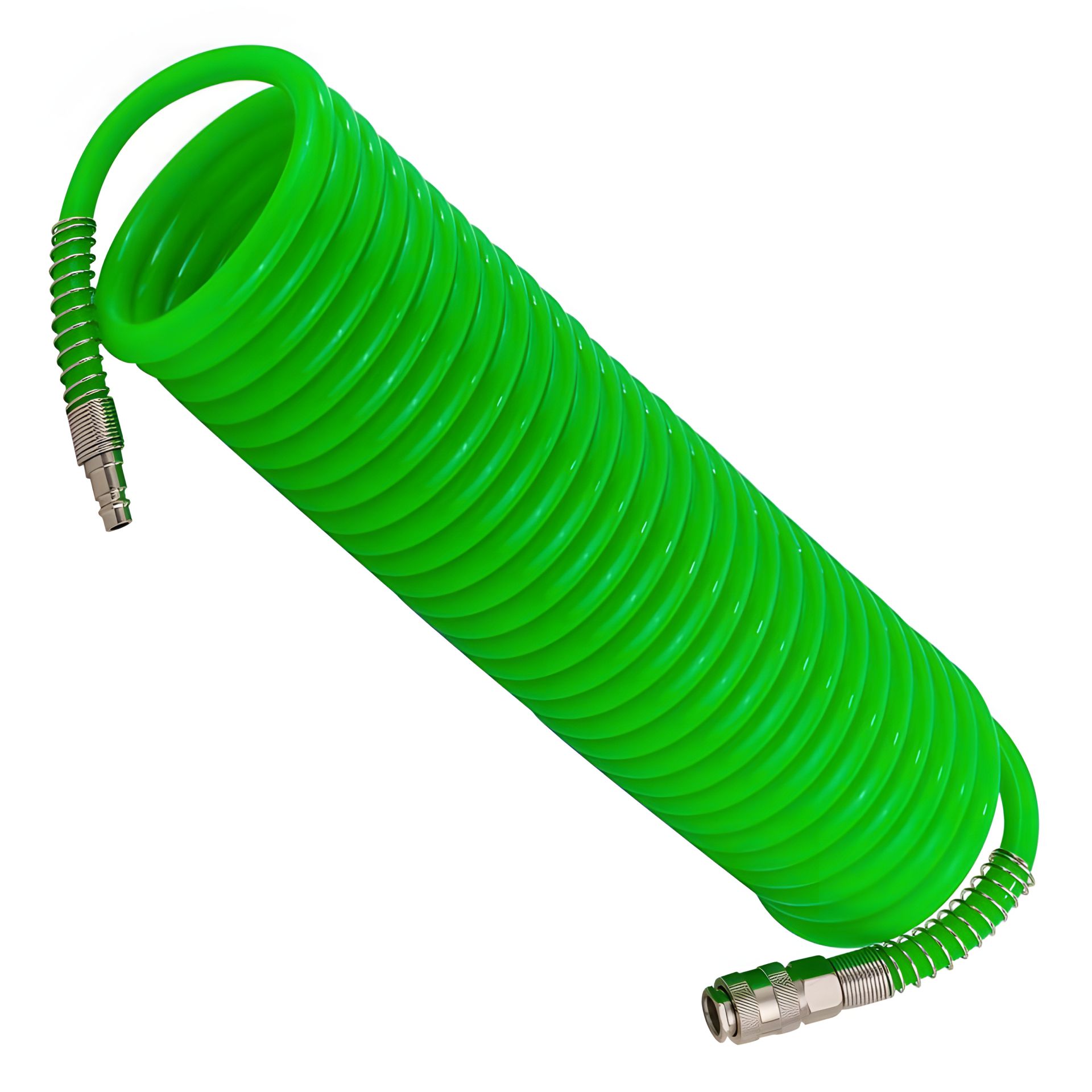 Поливочный шланг витой полиуретановый 14мм х 10мм х 10м с быстроразъемами RockForce FORSAGE RF-1410-10Green Поливочный шланг витой полиуретановый 14мм х 10мм х 10м с быстроразъемами RockForce FORSAGE RF-1410-10Green