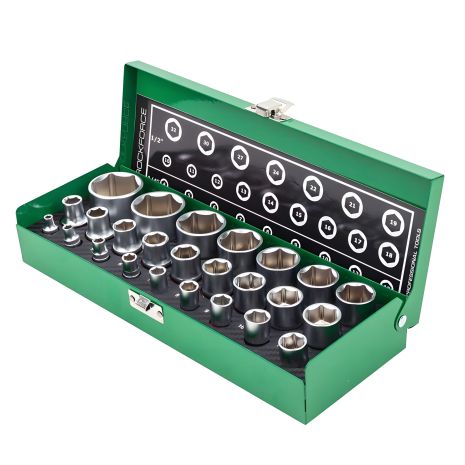 Комбинированный набор головок 1/4", 1/2", 25 пр. (шестигранный) от ROCKFORCE RF-50121G