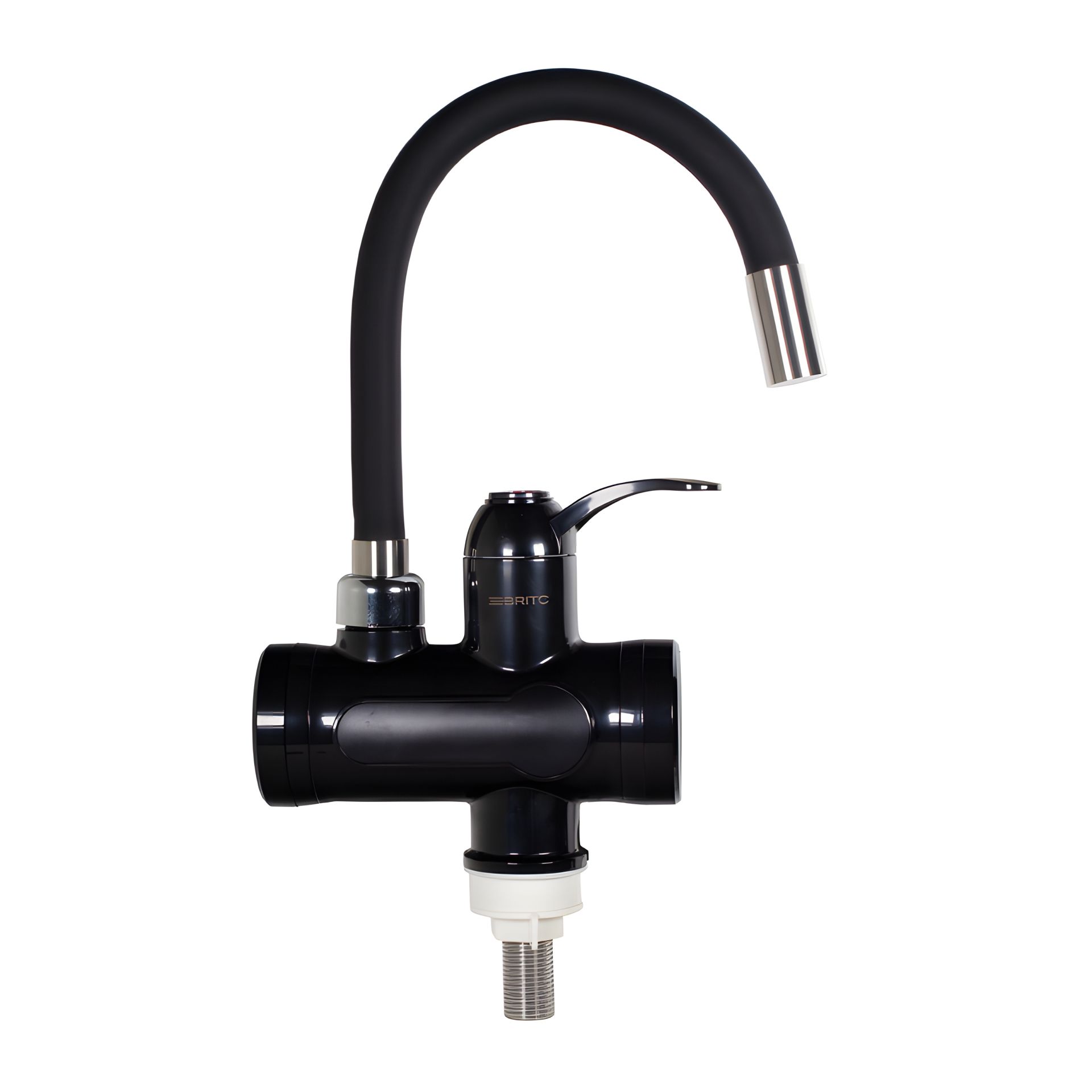 Водонагрівач проточний з гнучким виливом Britc HY30-08XW чорний Водонагрівач проточний з гнучким виливом Britc HY30-08XW чорний