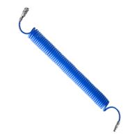 Полиуретановый спиральный шланг 5,5×8 мм, 10 м, с быстроразъемными соединениями INTERTOOL PT-1707