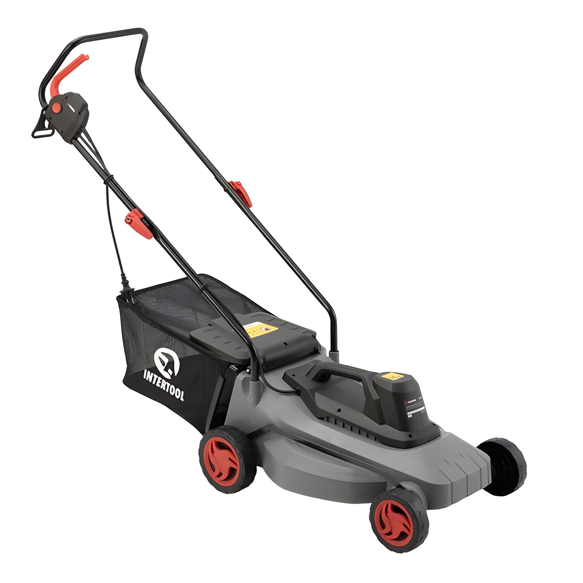 Электрическая газонокосилка, 1,8 кВт, 3000 об/мин, ширина среза 400 мм, высота среза 25-75 мм, контейнер 35 л INTERTOOL DT-2262 Электрическая газонокосилка, 1,8 кВт, 3000 об/мин, ширина среза 400 мм, высота среза 25-75 мм, контейнер 35 л INTERTOOL DT-2262