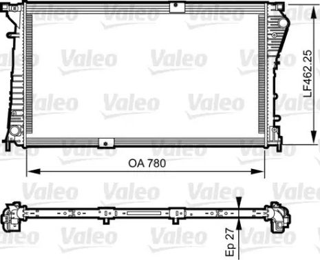 Радиатор охлаждения двигателя OPEL VIVARO, RENAULT TRAFIC, VALEO (734931)