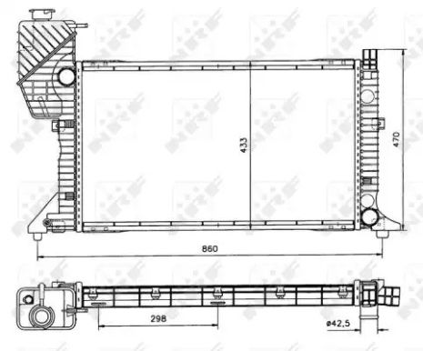 Mercedes-Benz Sprinter, NRF (50557) радіатор охолодження двигуна