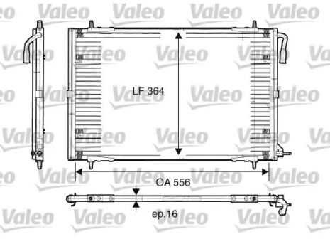 Конденсатор кондиціонера PEUGEOT 206/206CC/206SW, VALEO (817283)