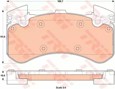 Дискові гальмівні колодки AUDI A6/A8 F 10, TRW (GDB1911)