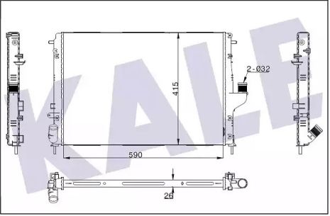 Радиатор воды, Kale Oto Radyator (346210)