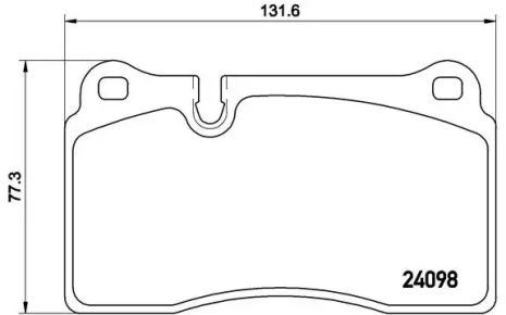 Колодка тормозов. диск. RANGE ROVER III (LM), VW TOUAREG передн., BREMBO (P85110)