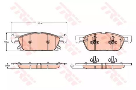 Диск для гальмівних колодок Ford Galaxy/S-Max/Edge F 15, TRW (GDB2167)