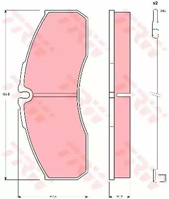 Диск гальмівних колодок Renault Massott 110/Mascott 130/Mascott 140/Mascott 150, TRW (GDB1610)