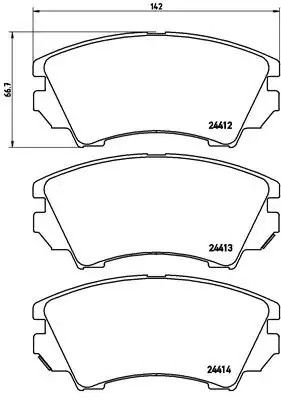 Колодки передні гальмові 17, BREMBO (P59055)