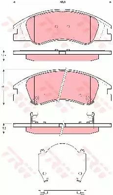 Колодки тормозные дисковые KIA CERATO передн. TRW (GDB3367)