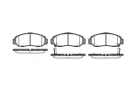 Комплект тормозных колодок, дисковый тормоз BYD F6, HYUNDAI MATRIX, REMSA (074712)