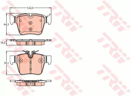 GDB2154 TRW - Тормозные колодки для дисков, TRW (GDB2154)