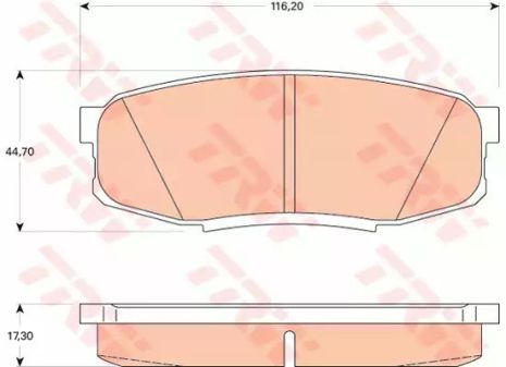 Гальмо гальмування диска Toyota Land Cruiser UZJ200 07- Червоний. TRW (GDB3491)