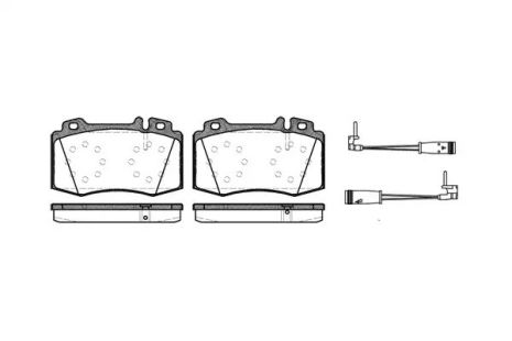 Комплект гальмівних колодок, дискове гальмо MERCEDES-BENZ CLS, REMSA (076902)