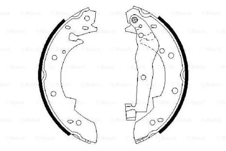 Колодки тормозные барабан BMW - DE LA CHAPELLE 316/316i/316i Cabrio/318i/318i Cabrio/320i, BOSCH (0986487013)