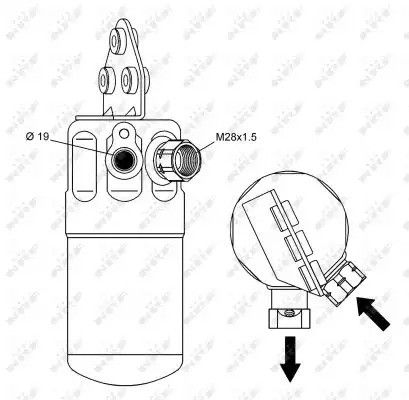 33236 NRF Осушувач кондиціонера Audi A6 97-05, NRF (33236)