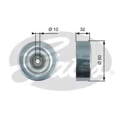Ролики натягувачі приводу допоміжних агрегатів GATES (T36495)