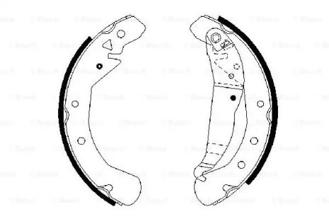 Колодки задні гальмівні OPEL Astra/Vectra/Combo 98-, BOSCH (0986487658) барабанні, BOSCH (0986487658)