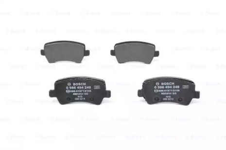 Гальмівні колодки Ford Galaxy 06-, S-MAX 06-, Volvo S60, V60 10- Задній. Bosch (0986494248)