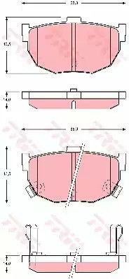 Колодки тормозные дисковые KIA CERATO задн. TRW (GDB3368)