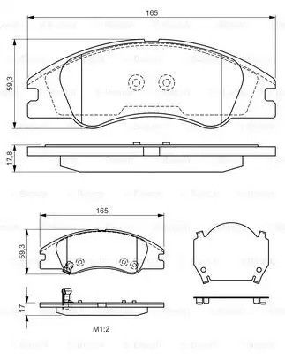 Гальмувати гальмівний диск Kia Crato Front. Bosch (0986494577)