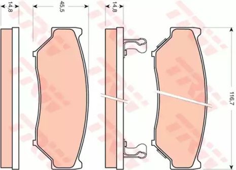 Колодки тормозные, TRW (GDB3436)