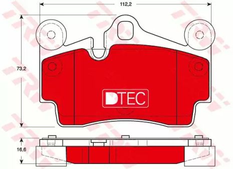 Колодки тормозные, TRW (GDB1653DTE)