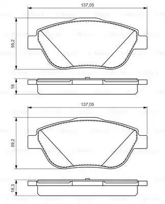 Тормозные колодки Citroen DS3, BOSCH (0986494564)