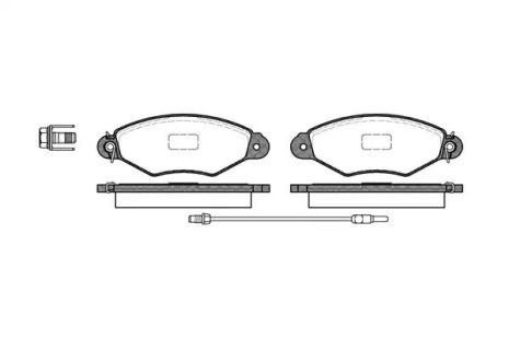 Набір гальмівних майданчиків, дисковий гальмо Nissan Kubistar, Renault Kangoo, REMSA (064301)