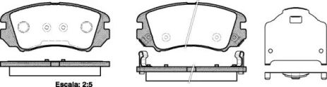 Комплект тормозных колодок, дисковый тормоз KIA OPTIMA, HYUNDAI SONATA, REMSA (095322)