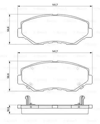 Гальмівні колодки Honda CR-V передня. Bosch (0986424809)