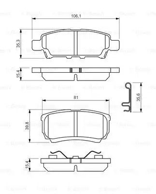 Гальмувати гальмівний диск Mitsubishi Lancer ззаду. Bosch (0986494502)