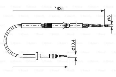 Handy Brake Cable Audi A6 (4B, C5) (1997-2005) Задній бош (1987477959)