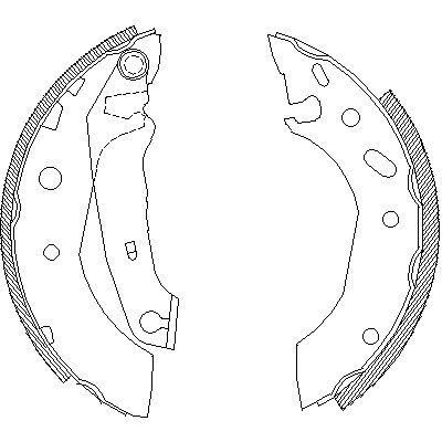 Комплект гальмівних колодок MAZDA 121, FORD KA, REMSA (450701)