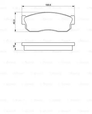 Колодки тормозные передние дисковые Nissan SUNNY II (N13) (1986 - 1991), BOSCH (0986469580)