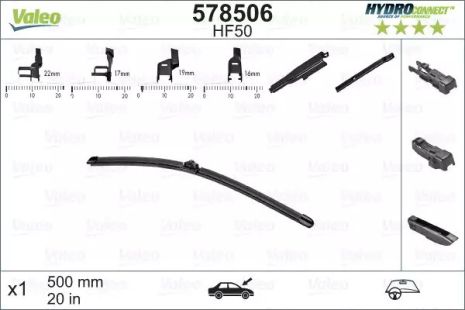 Щітка склоочисника, VALEO (578506)