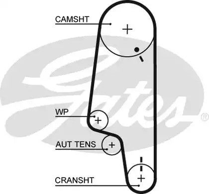 Ремень зубч. ГРМ VW CADDY, GOLF 1.4 Z=135 GATES (5427XS)